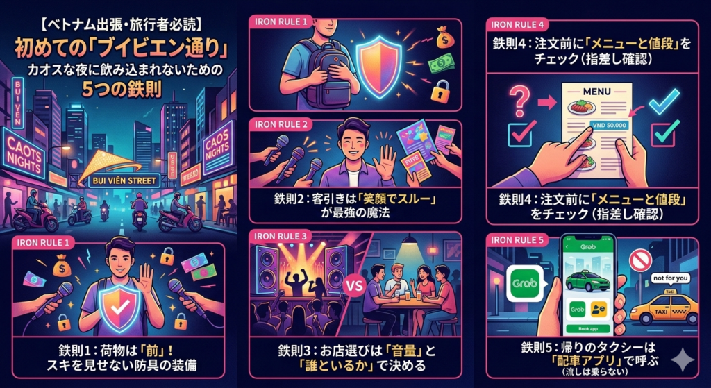 【ベトナム出張・旅行者必読】初めての「ブイビエン通り」カオスな夜に飲み込まれないための5つの鉄則